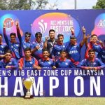 Nepal won the ACC U-16 East Zone Cup cricket title by defeating the home team Malaysia by a huge margin of 221 runs.